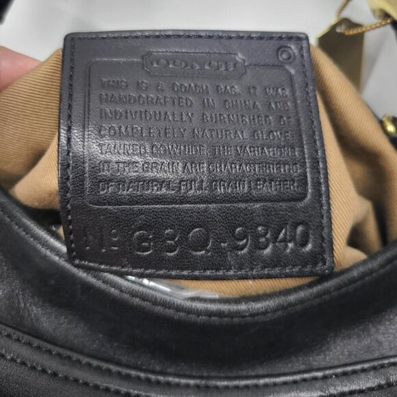 Coach Vintage Saddle Hippie Legacy 9340 Black Leather Buckle Shoulder Bag - Picture 12 of 13